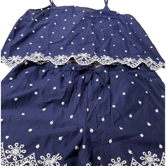 Adore Me Blue White Lace Camisole Shorts Womens Sz Large Luana Novelty Romantic - Picture 10 of 16